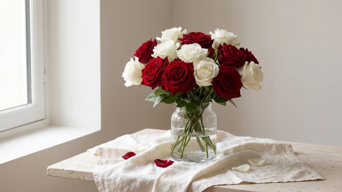 Rose rouge ou blanche : signification, symbole et message