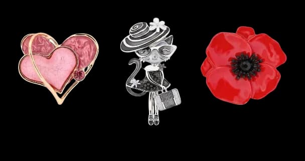 Broches originales Ma Broche : animaux, fleurs, camées et broches aimantées