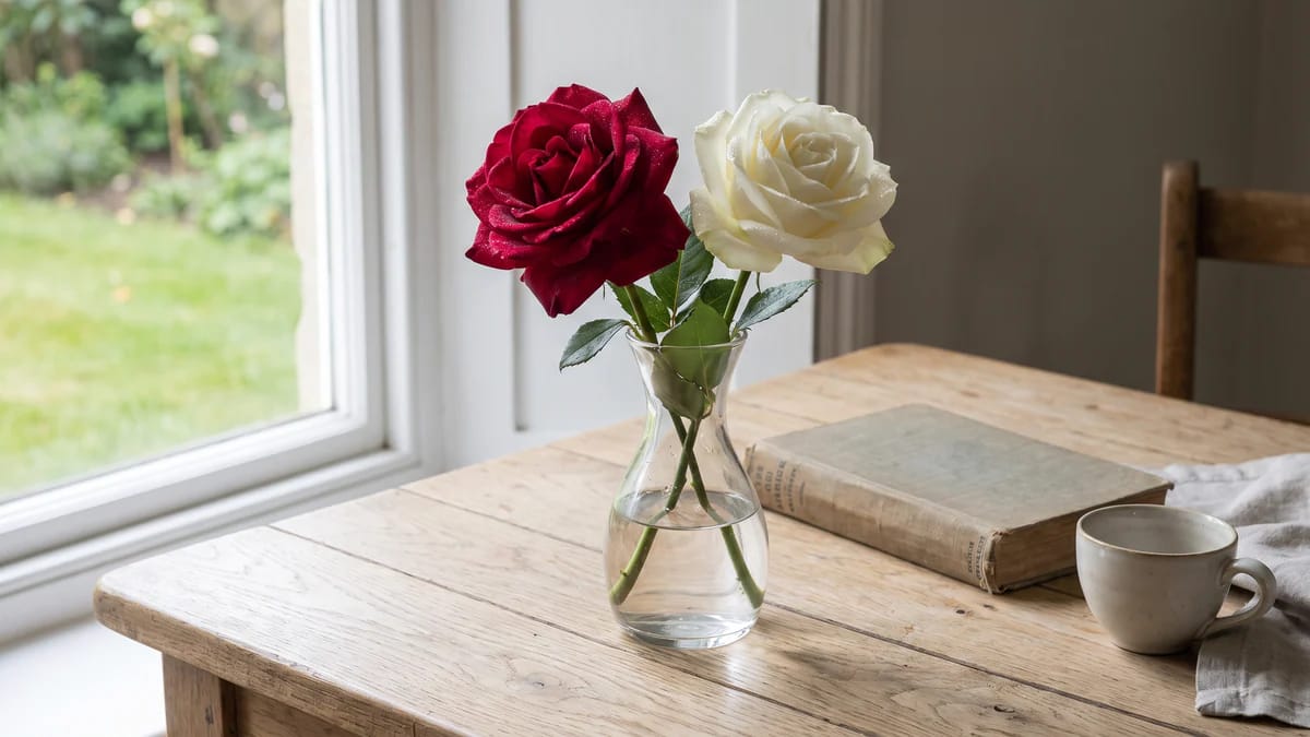 Red and white rose meaning: love, trust and context