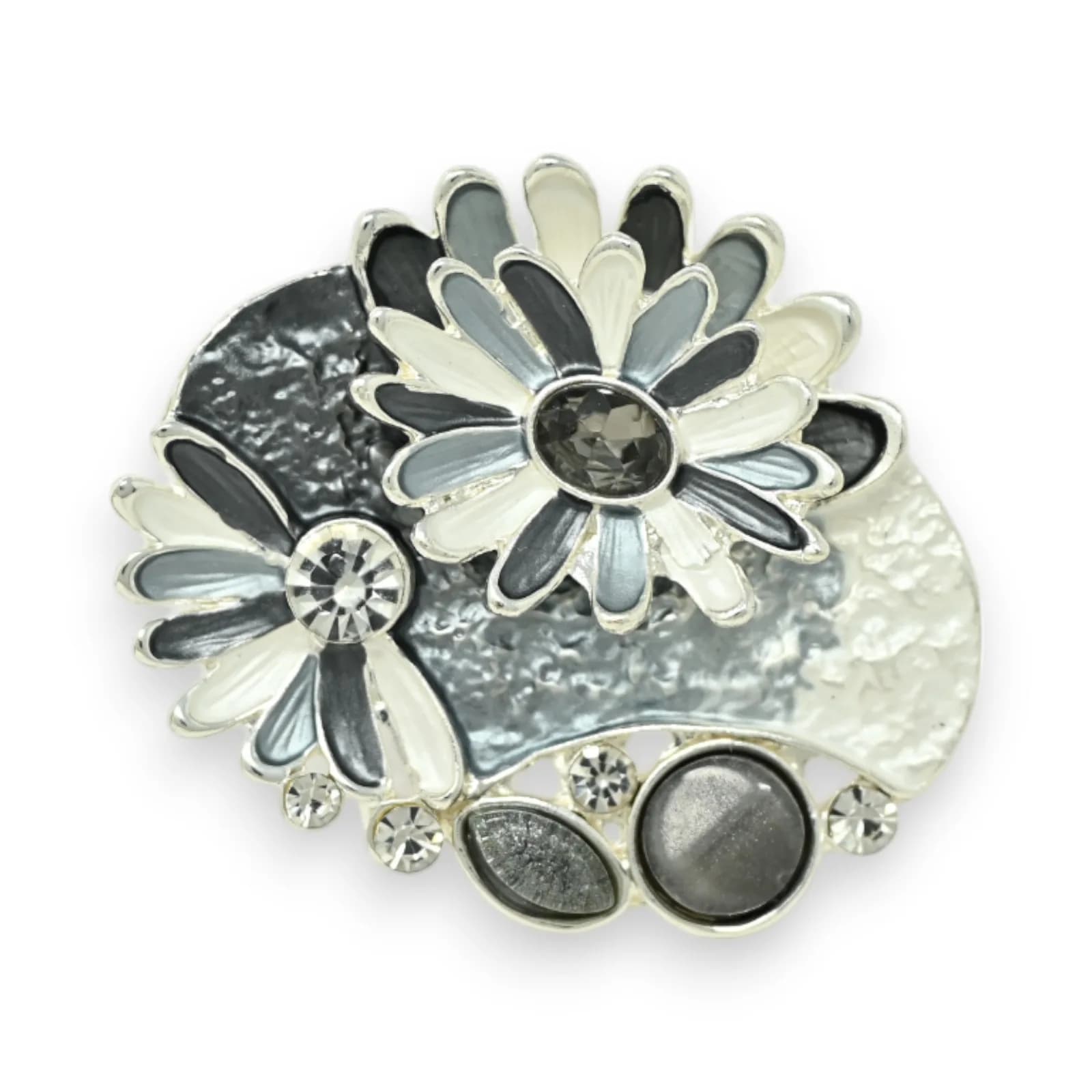 Broche Marguerites Argentées Aimantée